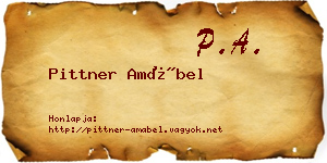 Pittner Amábel névjegykártya